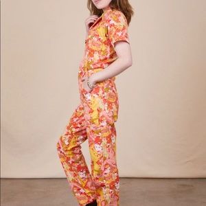 Big bud press spring rapture short sleeve jumpsuit XS NWT